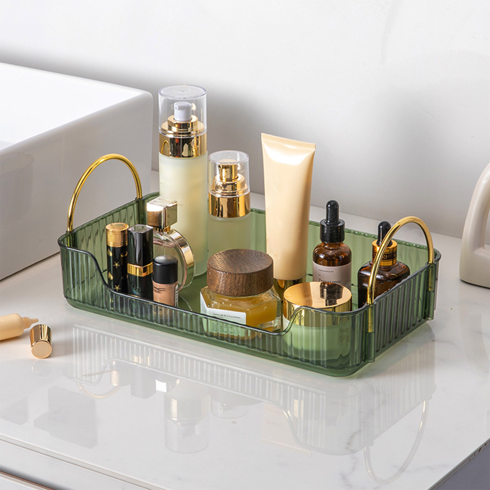 Luxury Skincare Box - Органайзер для ванной комнаты: элегантная акриловая